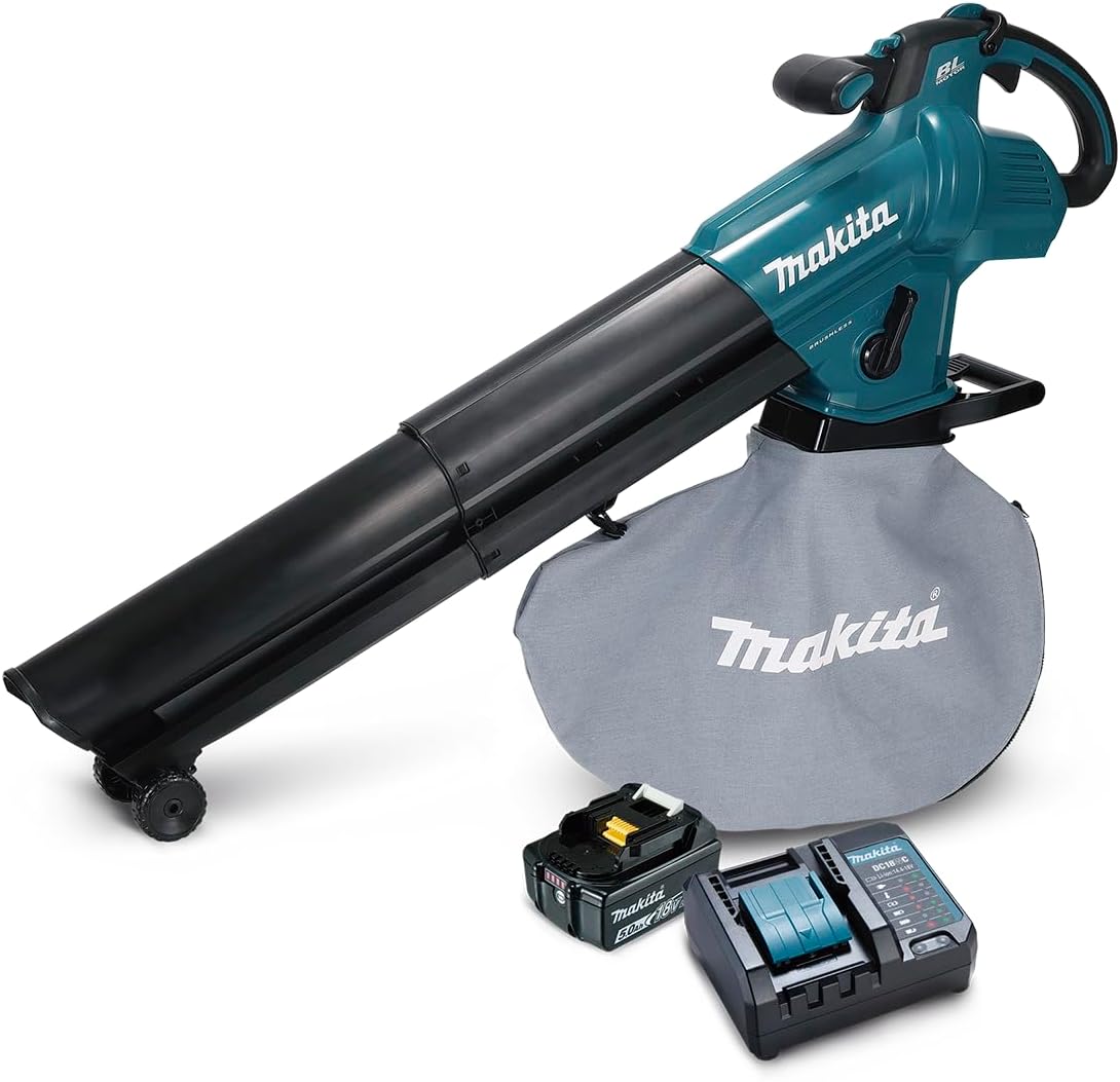 Makita Odkurzacz, DUB187T001, 18 V – 0 Ah, 5.0 Ah, Czarny, ssanie elektryczne – dmuchawa 18 V LXT 1x5 1x5.0Ah