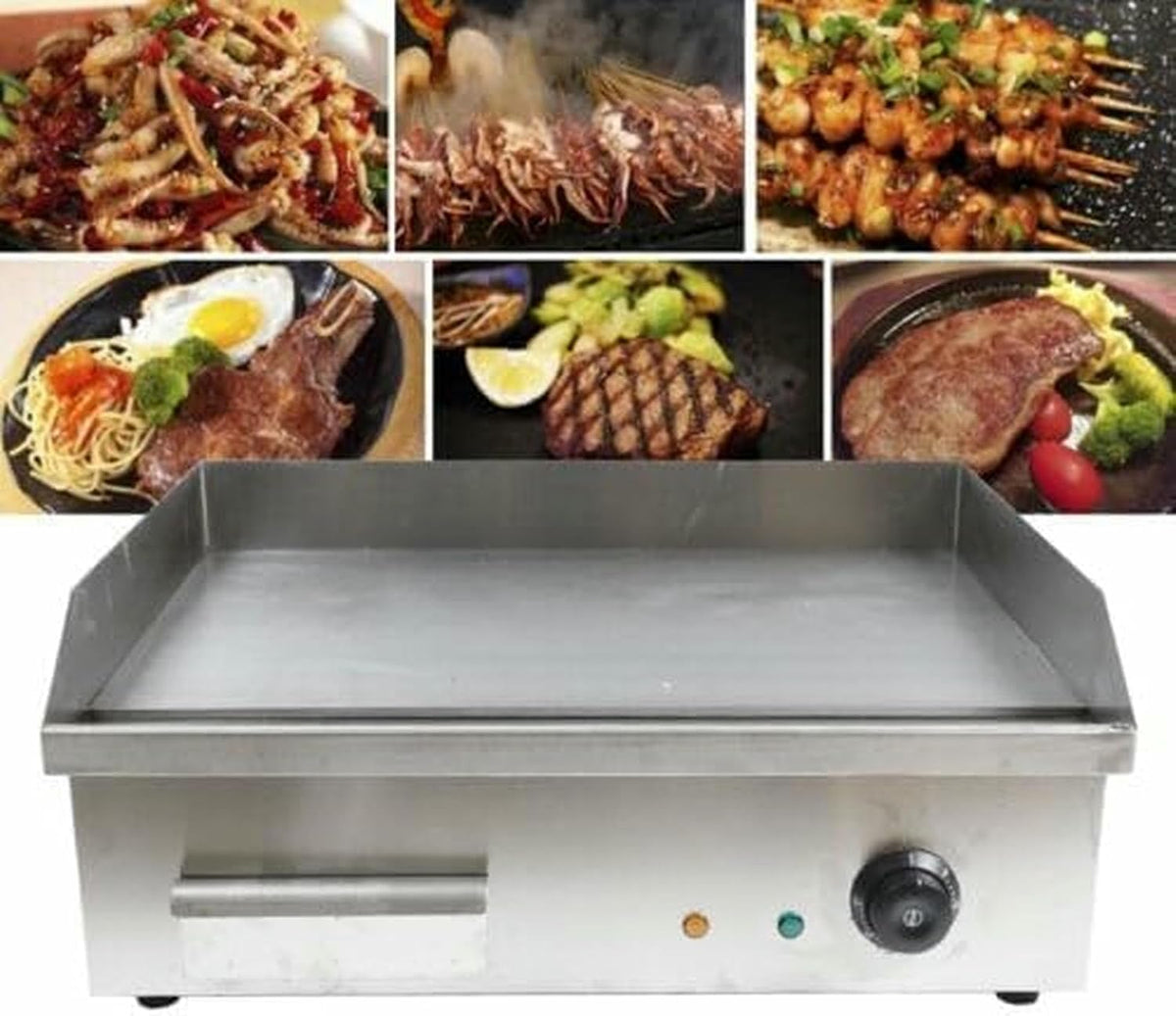Grill OJHGRDFV, 22 cali – 3000 W, 18,1 kg, Srebrny, stal nierdzewna – elektryczny, 110 W, profesjonalny