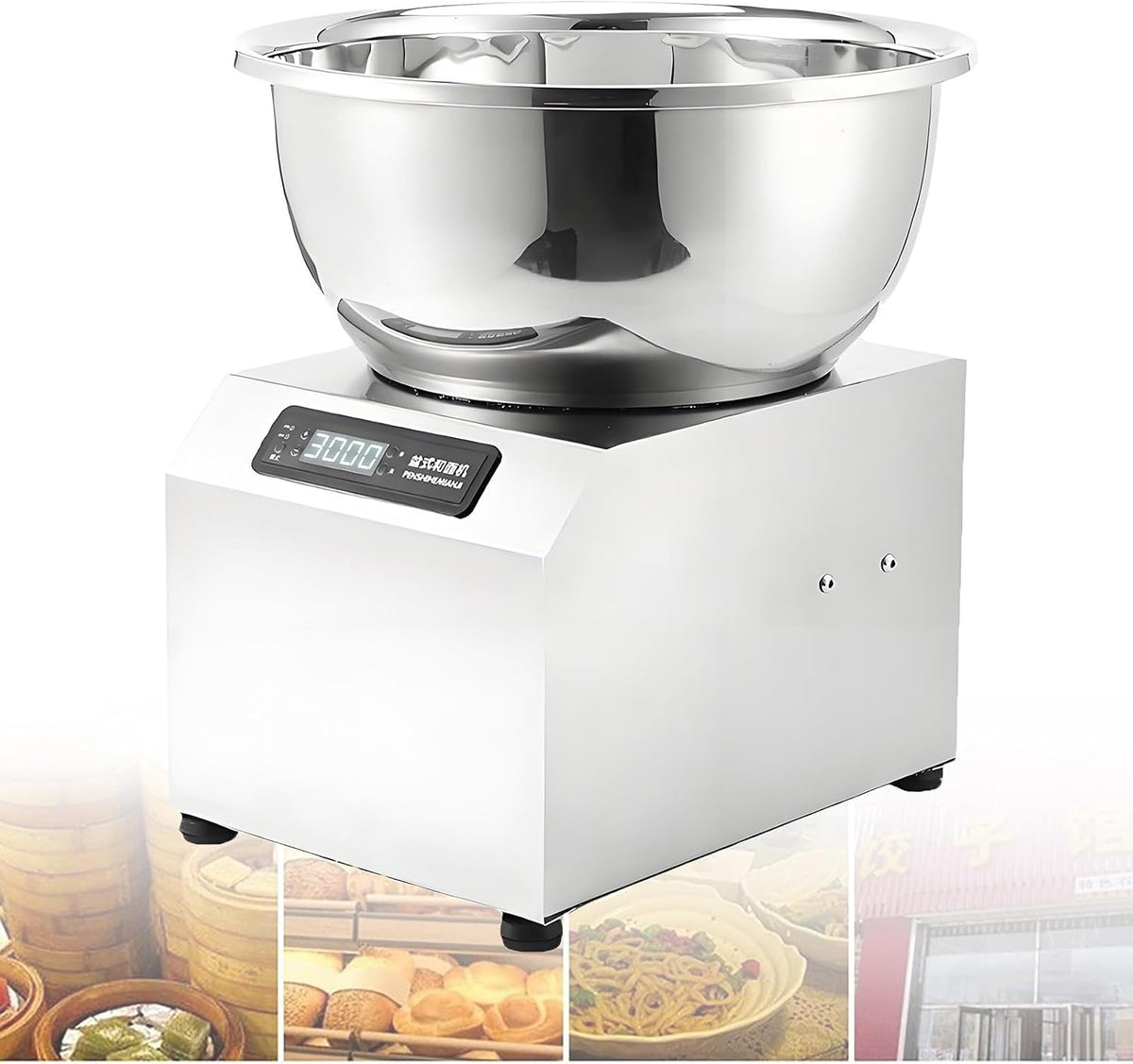 EpyGnom Mikser, 3 kg, 2 cm – Srebrny, stal nierdzewna, planetarny, minutnik – pizza, ciasto, wyjmowalne