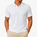 Herren Polohemd XL Weiß Kurzarm mit Kragen