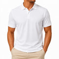 Herren Polohemd XL Weiß Kurzarm mit Kragen