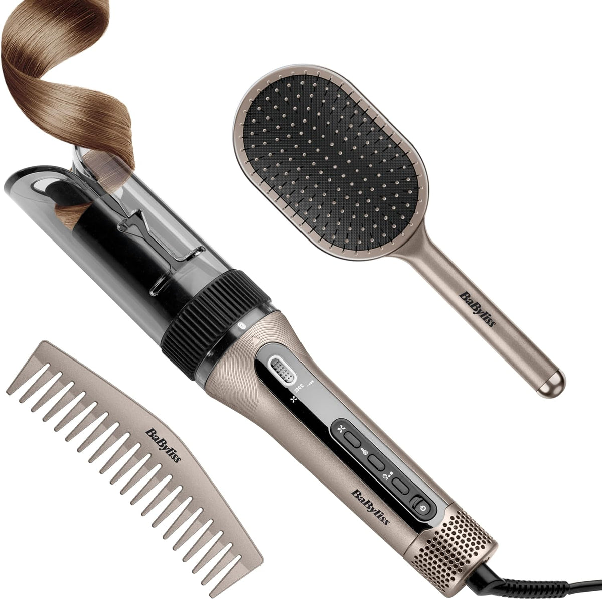 BaByliss Żelaza do zamykania, C6686E, 25 mm, Czarny – automatyczne wyłączanie, Fale C6686E lub szczotkowanie, krótkie i długie włosy