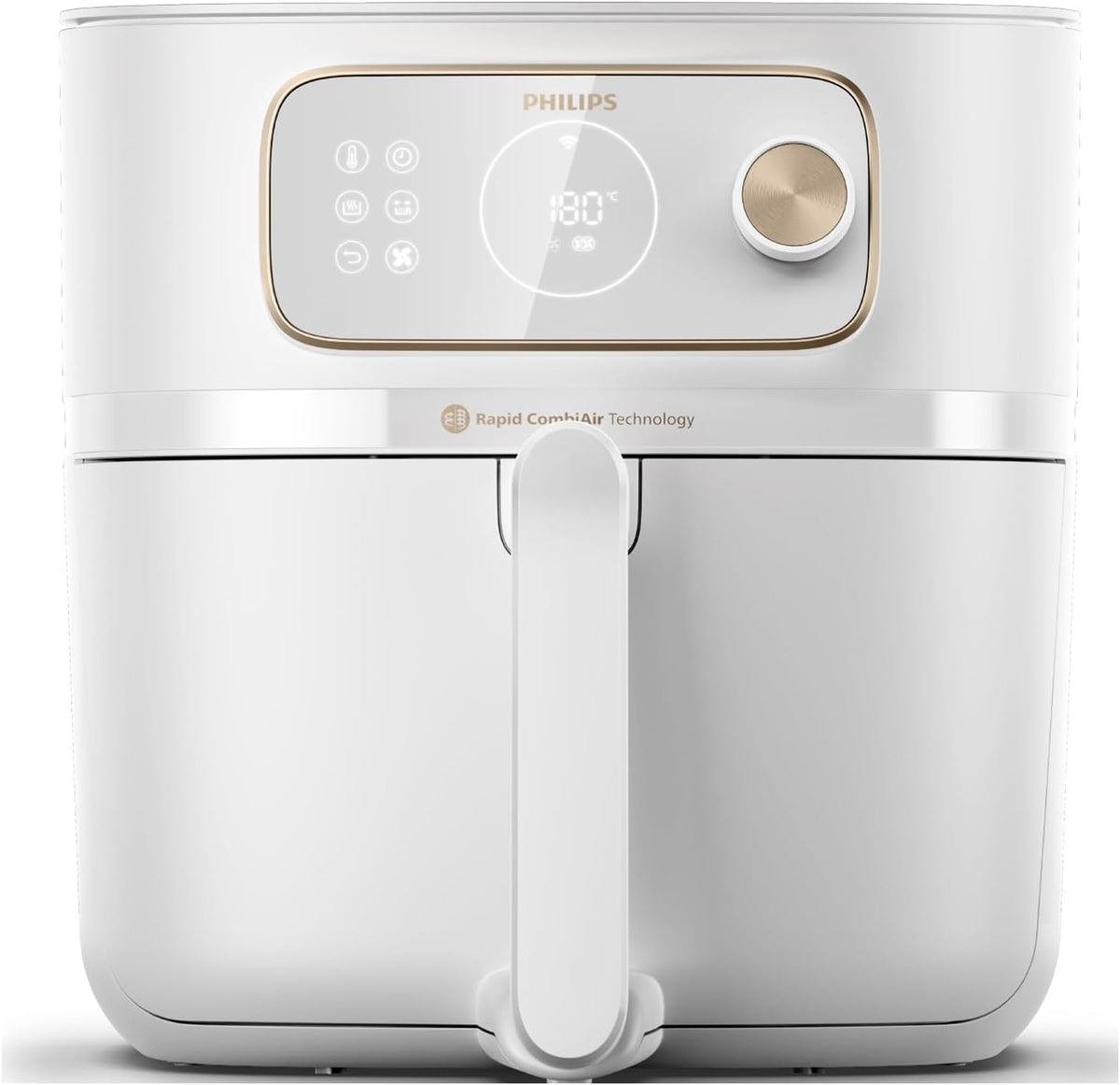 Philips Frytkownica beztłuszczowa, air fryer, HD9876/20 – 8,3 l, 2 kg, Biały, Wi-Fi – funkcja grilla, Combi 7000 z Serii XXL - 8,3 l (2 kg)