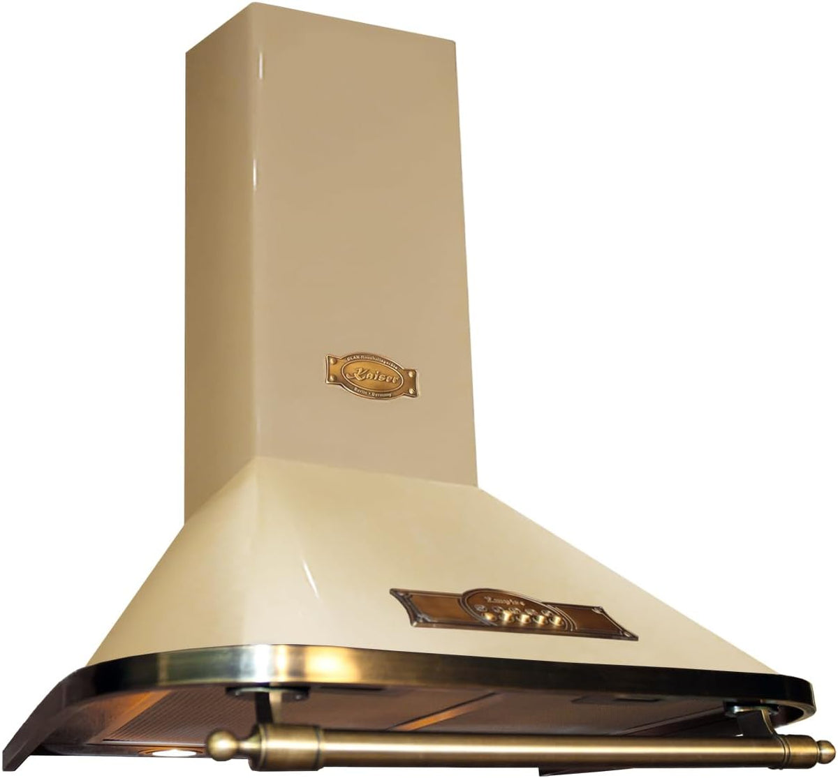 Okap kuchenny Kaiser – 60 cm, Czarny / Srebrny, metal, 910 m3 / h – instalacja ścienna, Zwycięzcy Niemieckiej Nagrody Brand 2017, od producenta Luxe