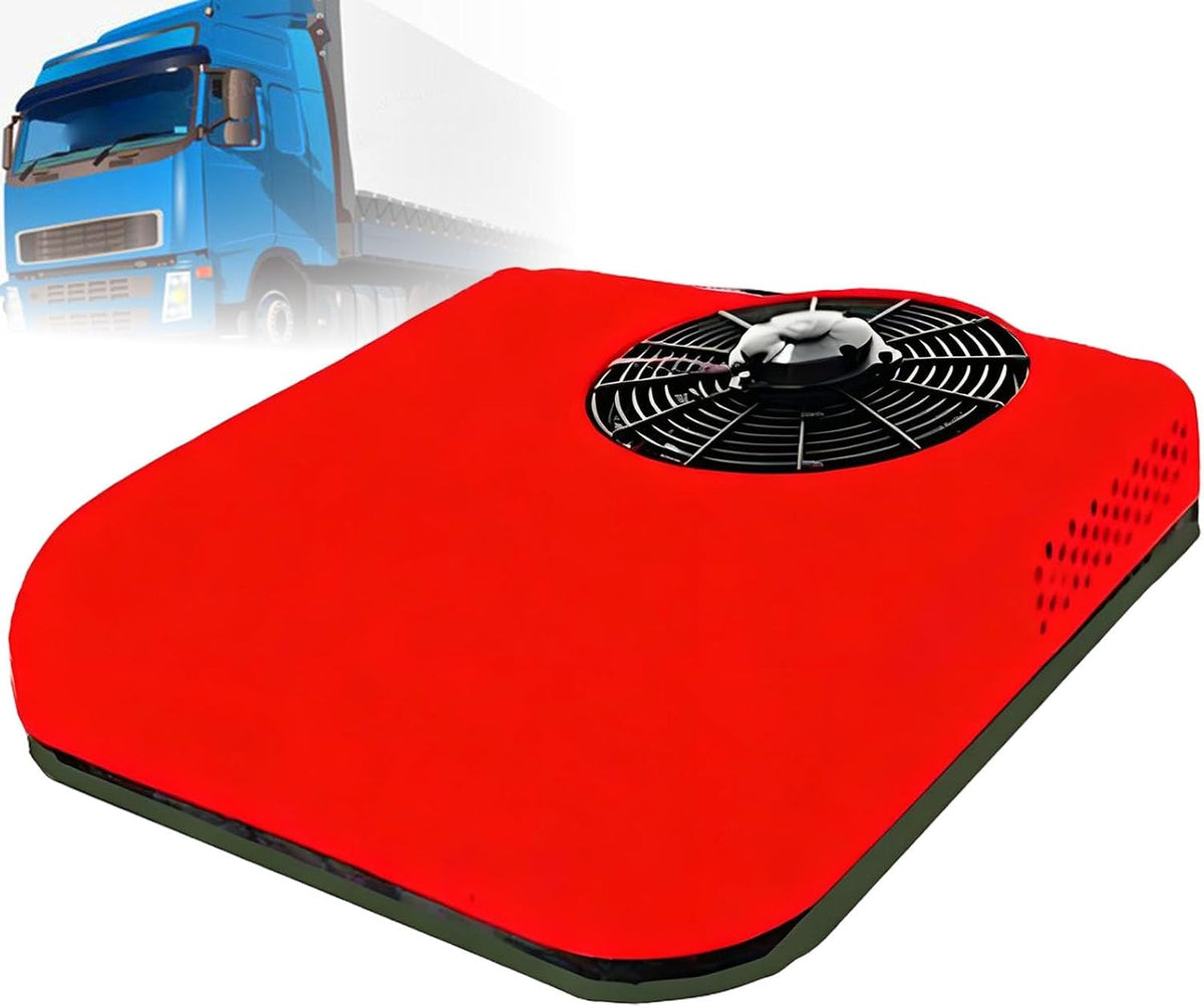 Klimatyzator ROGHA, 24 V, 25 x 41 cm, 600 g – Czerwony, Red- 24 V, Silent, kemping – Ultra- Silent for Trucks and Caravans Red-24 V