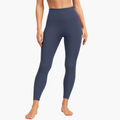 Damen Leggings S dunkelblau elastisch für Sport mit hohem Bund