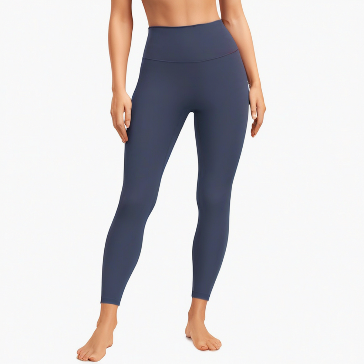 Damen Leggings S dunkelblau elastisch für Sport mit hohem Bund