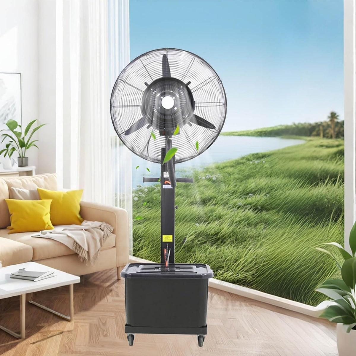 Wentylator stojący Générique, 75 cm – 42 l, Biały, Odświeżacz powietrza 75 cm / 29 in, plener – przemysłowe, 3 prędkości 75 cm/29in