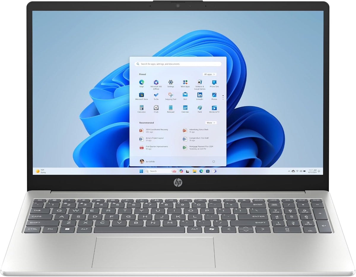 Laptopy tradycyjne HP, N100, 4 W – Srebrny