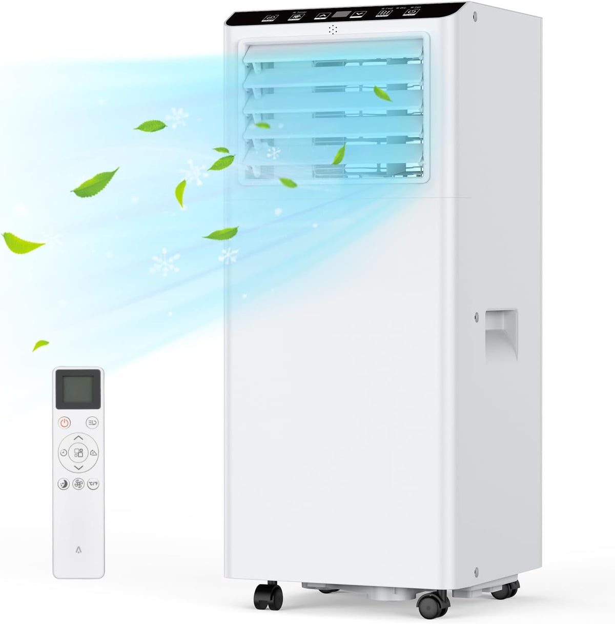 Klimatyzator Garvee, 9000 BTU, 45 m, 52 dB – Biały, pilot zdalnego sterowania, timer, kompresor – mobilny 9000 BTU (chłodzenie, osuszanie, wentylacja