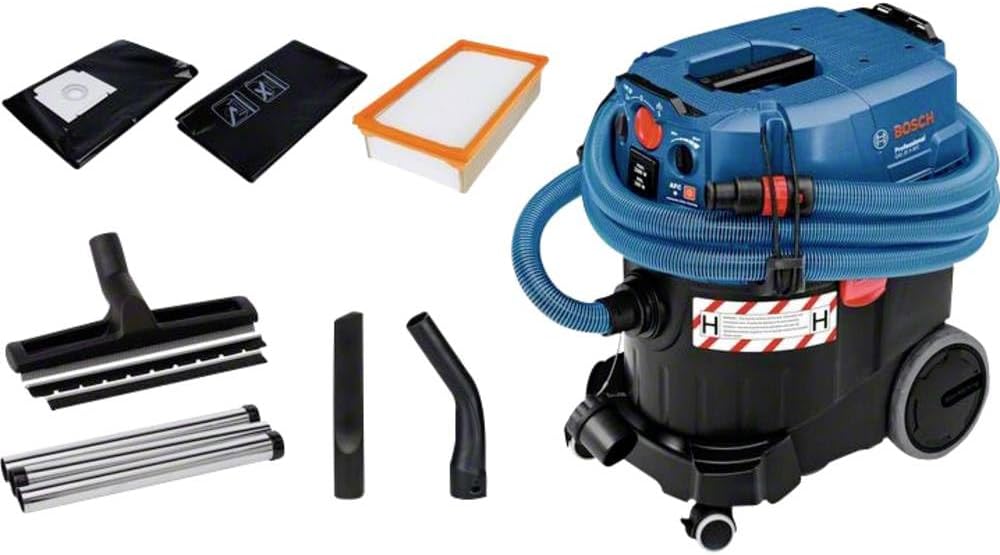 Bosch Professional Odkurzacz, 230 V, 200 W – 35 l, Niebieski/Czarny, do pracy na sucho i mokro GAS 35 H AFC Professional (230 V, 1 200 W
