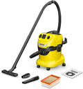 Karcher Odkurzacze na sucho i mokro, V-20/5/22, 1000 W, 20 l – 2,2 m, Żółty/Czarny, Kärcher na mokro/sucho WD 4 P V-20/5/22, plastikowy pojemnik: 20 l