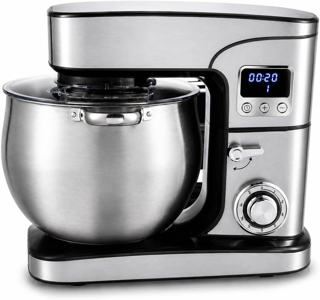 Robot kuchenny Genérico, 14 l, 800 W, Srebrny – stal nierdzewna, mikser planetarny, ciasto, profesjonalny