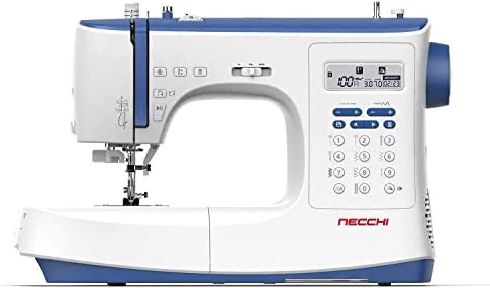 Necchi Maszyna do szycia, 103D, Niebieski, aluminium – NC- 103D, elektryczna, plastikowy, Necki NC-103D