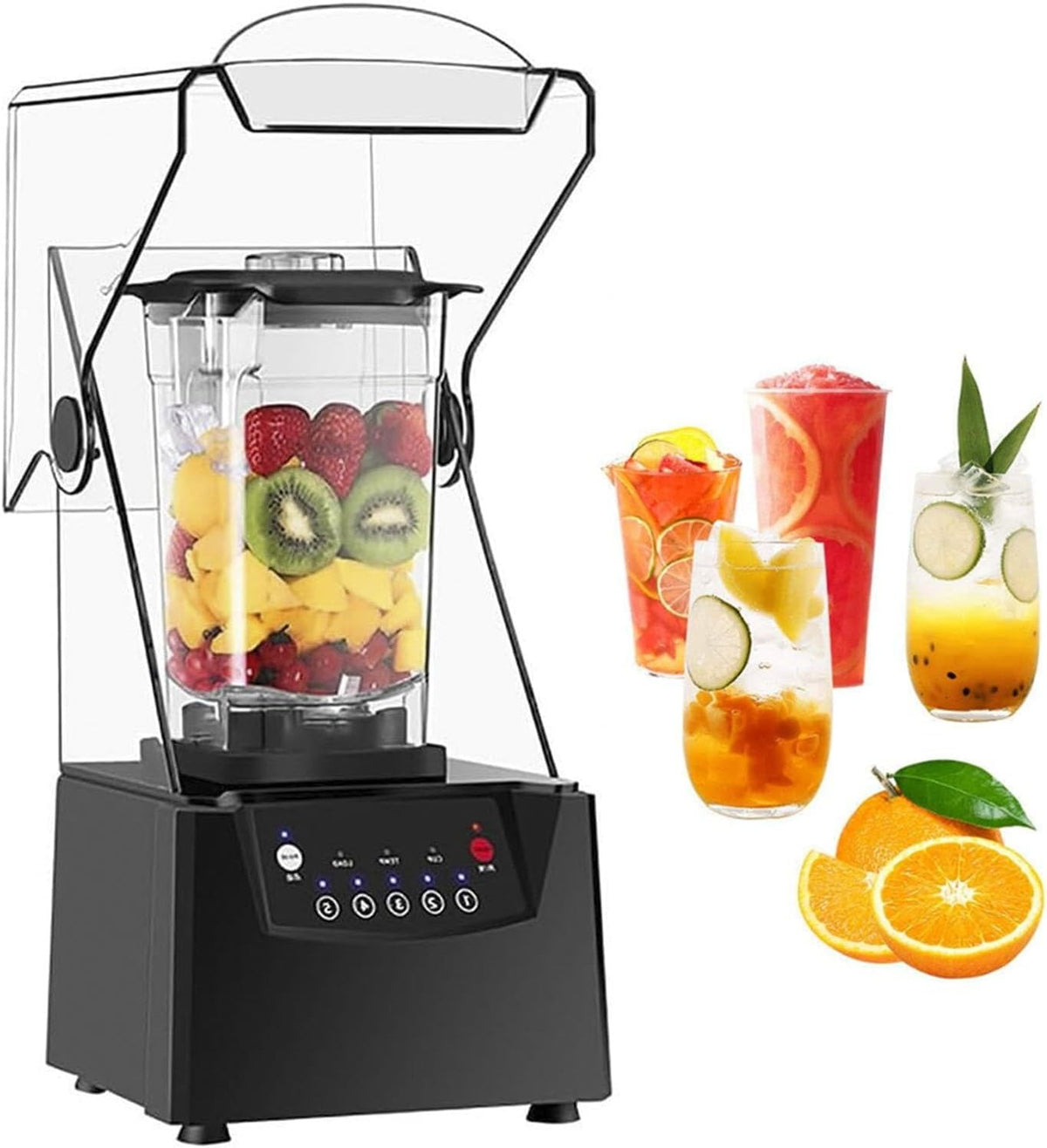 Kostkarka do lodu Générique, maszyna do lodu – 1.8 l, 2200 W, 110 V, Czarny – timer, Mikser, profesjonalny, 17000 obr. / min – młyn elektryczny 1.8 l
