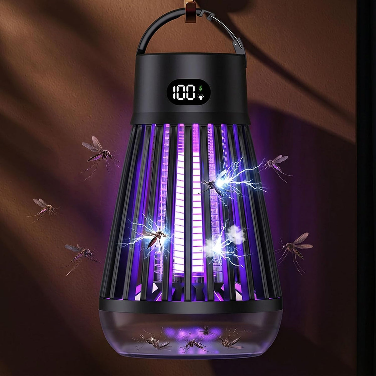 Pułapki, Szary – Lampa do germidów UV- C, przenośne, plener, kemping – sypialnia