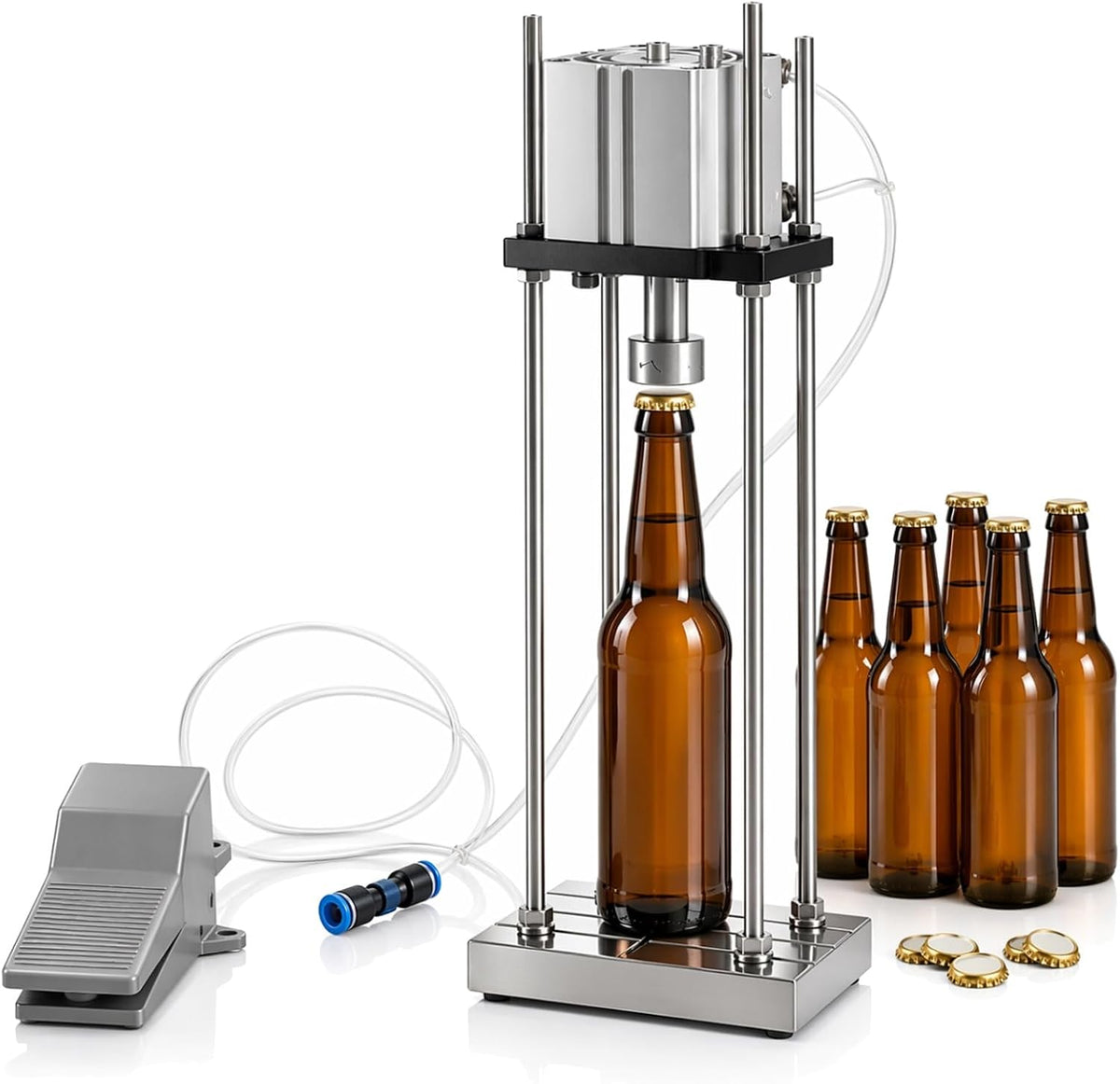 Akcesoria do aparatury do ustawiania próżniowego – IP65, 530 mm, Czarny, Maszyna do kapsulacji – szklana, do butelek szklanych