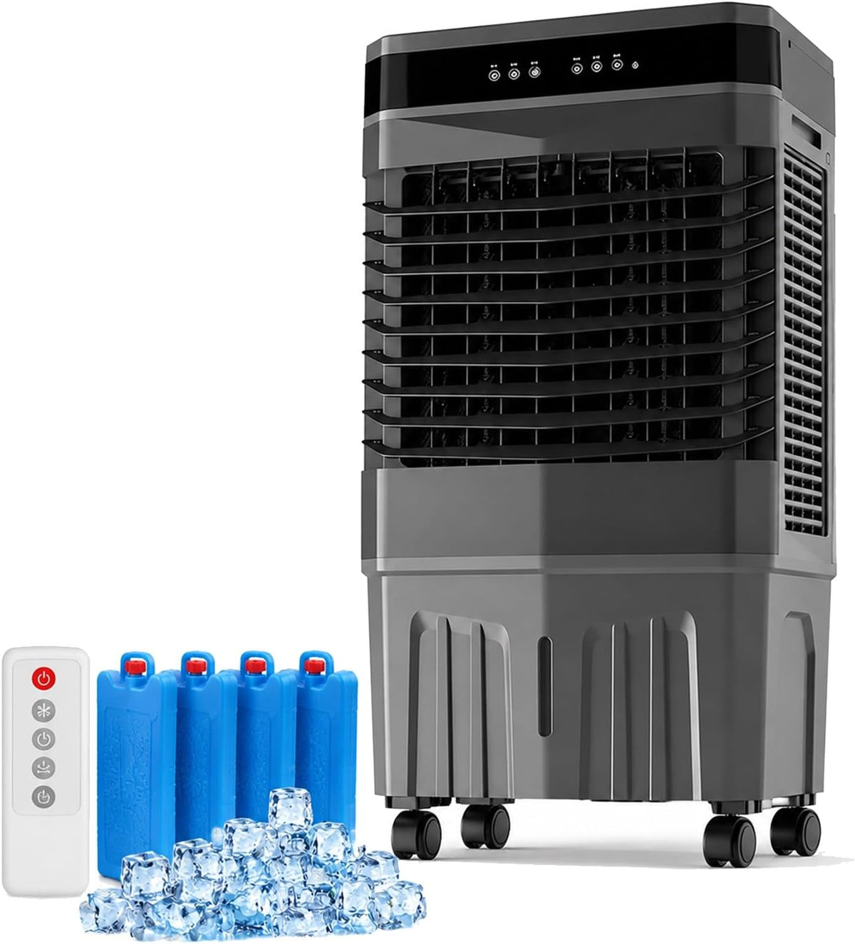 Klimatyzator przenośny YLLSMGS, klimatyzator mobilny, 50 l, 150 W – 42 dB, Biały, Klimatyzator, zegar – przemysłowy, 3 prędkości, oscylacja