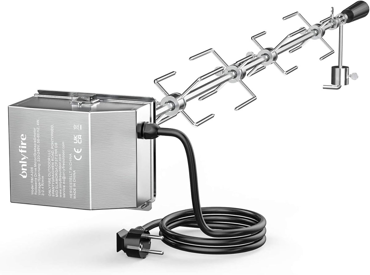 Grill onlyfire, 9x9 mm – 240 V, 4 W, Czarny, Silnik – gazowy, 120 cm, 18 kg