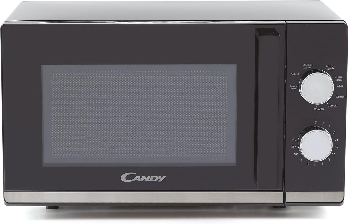 CANDY Grill, CMG20TNMB, 5 cm, 20 l – 700 W, Czarny / Srebrny, CMG20TNMB Kuchenka mikrofalowa, rozmrażanie – czarna, czarna i srebrna