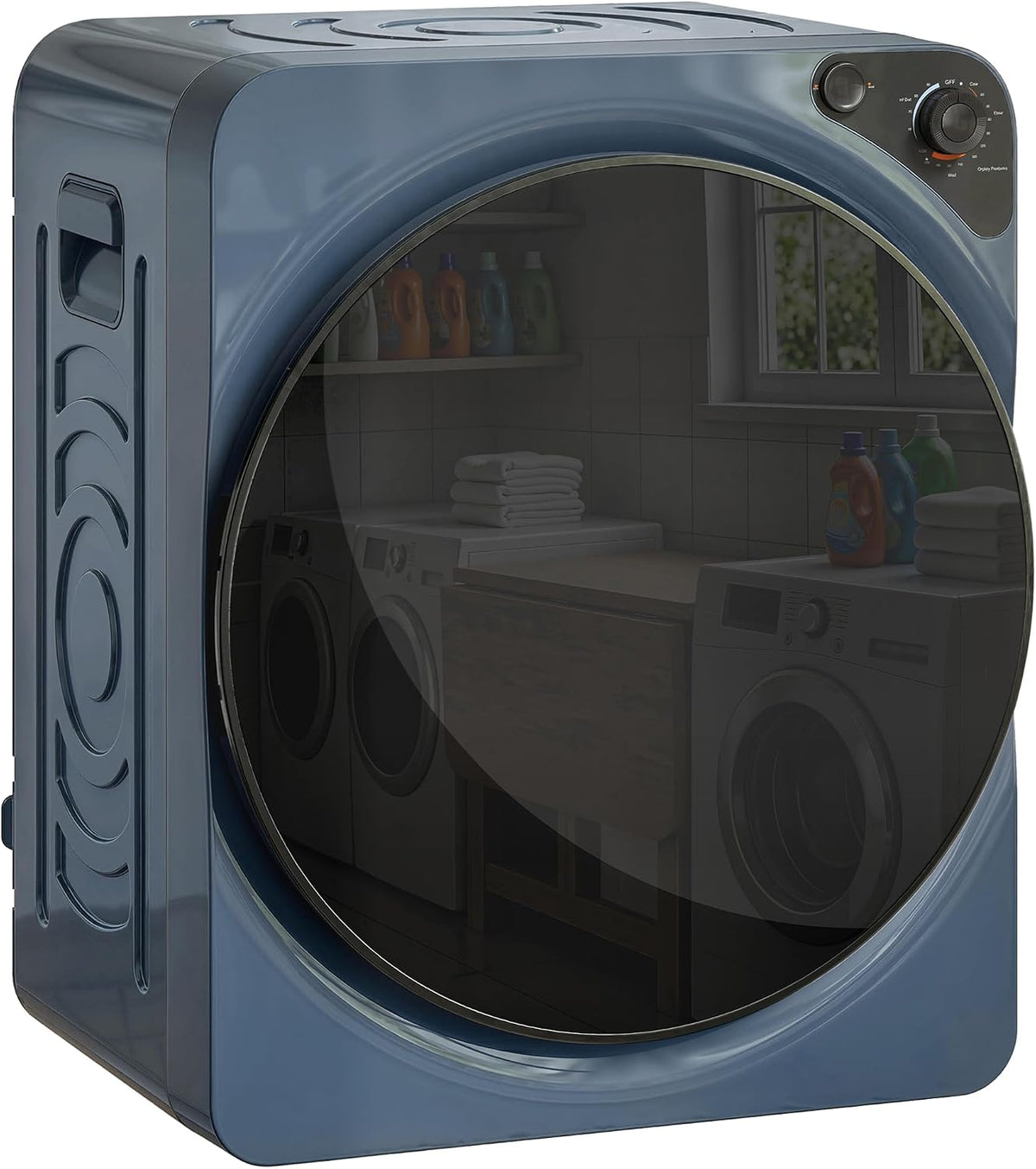 HOMCOM Suszarki wywiewowe, 1000 W – 3 kg, 49 l, Niebieski / Srebrny, stal nierdzewna – Suszarka, stojąco, kemping, niebieski
