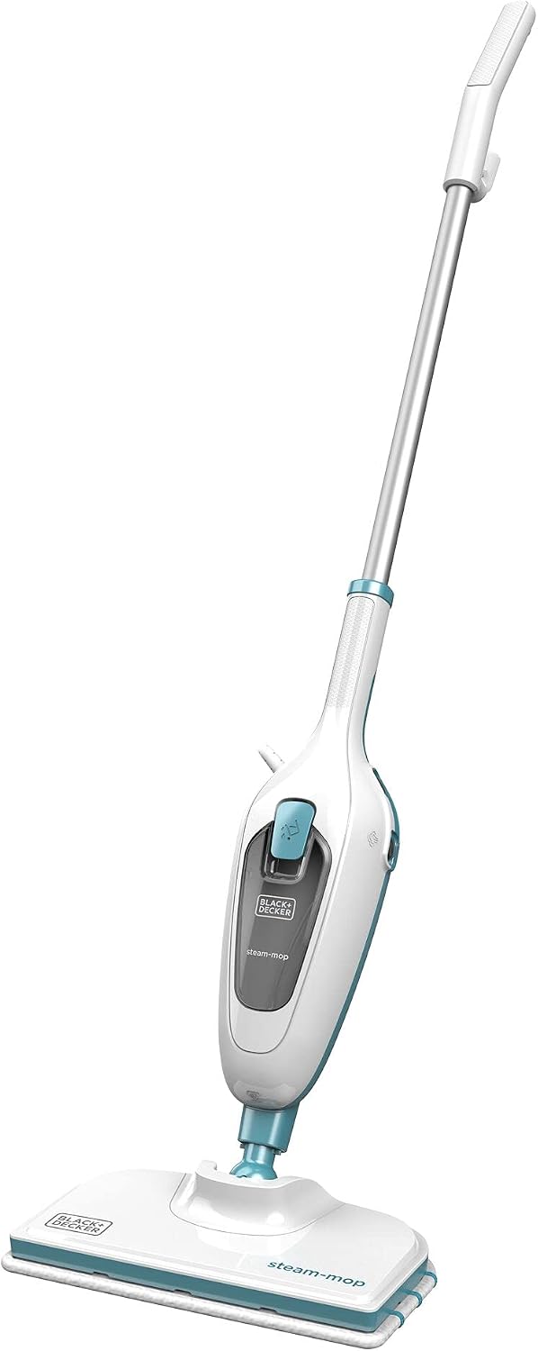 BLACK+DECKER Myjka parowa, FSM13E1 – 1300 W, 380 mm, Czarny / Biały, czarny+DECKER