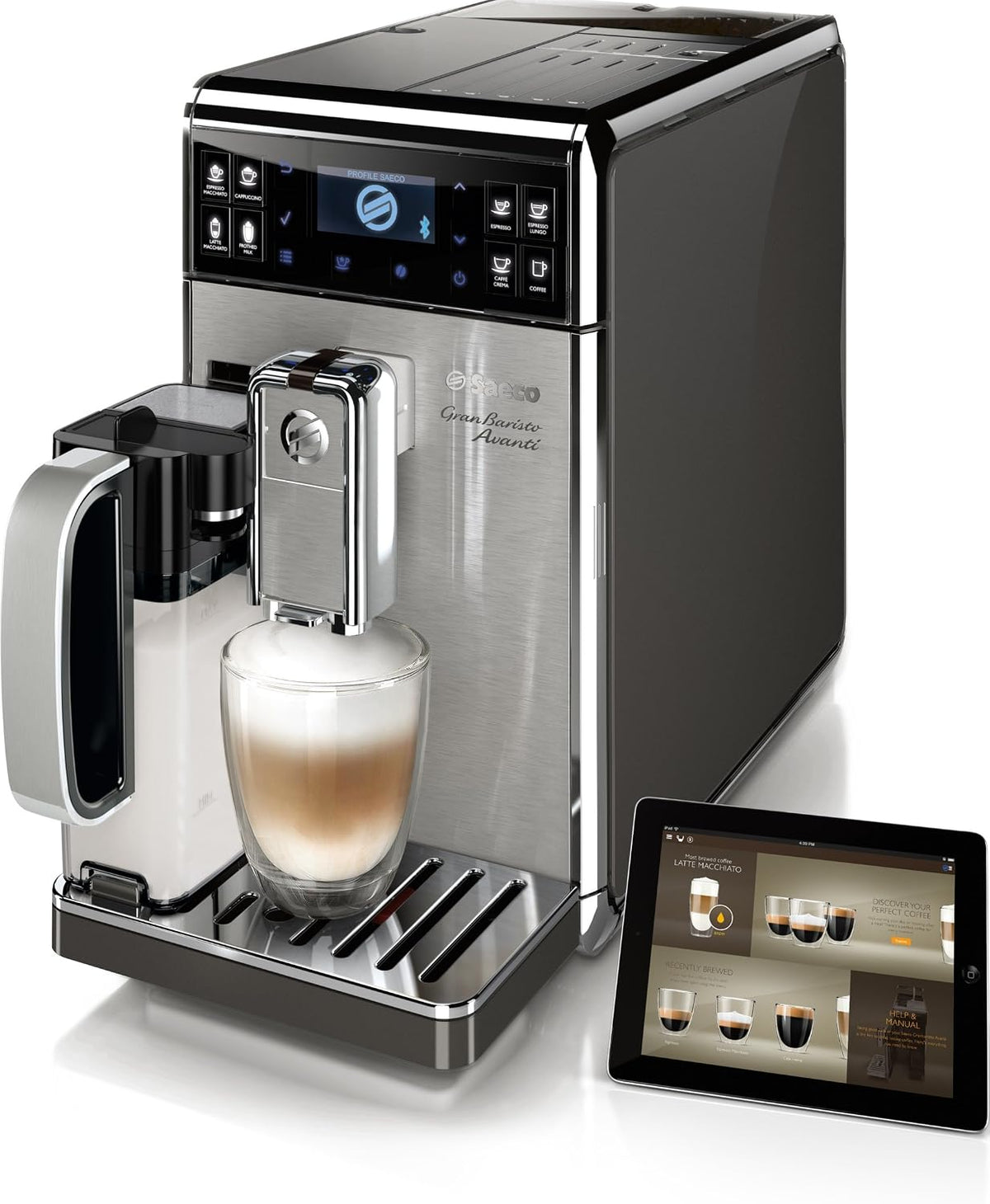 PHILIPS Maszyny do produkcji wyrobów prefabrykowanych i cappuccino, HD8977, Czarny / Srebrny – Saeco HD8977 / 01 Espresso maszyna