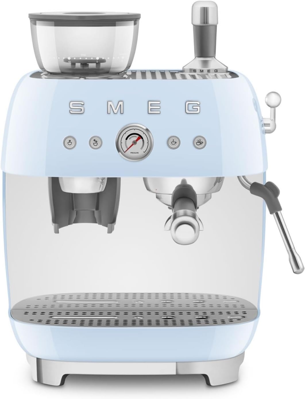 Ekspres do kawy Smeg, EGF03PBEU, 1 l – 1350 W, Niebieski, EGF03PBEU Caf, elektryczna – duży zbiornik, 4 poziomów