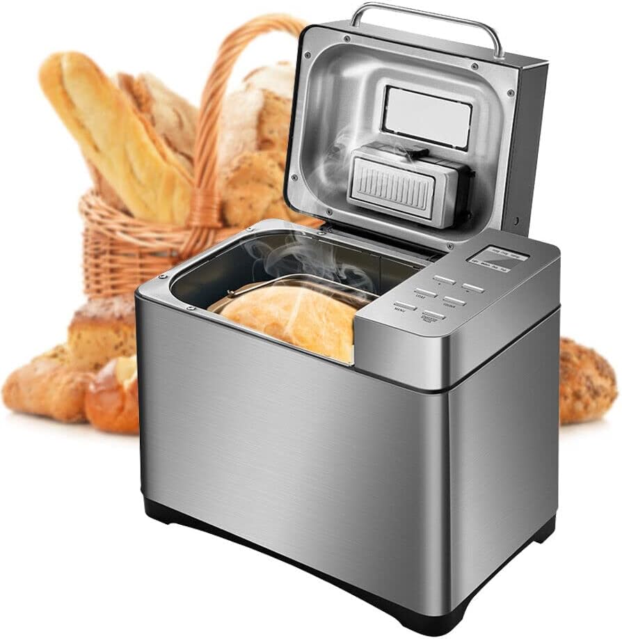 Maszyny do chleba InSyoForeverEC – 650 W, 1000 g, Srebrny, stal nierdzewna – Chleb, 19 programów, Chleb do produkcji