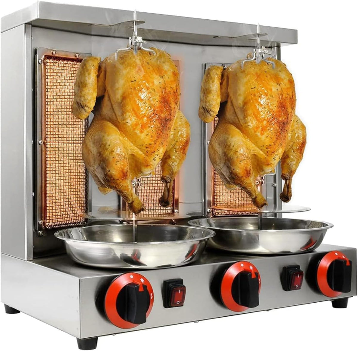 Grill SENJINGHUA – Czarny, Pionowy, profesjonalny, regulowany do 300°C – patelnia do prażenia w 360 °