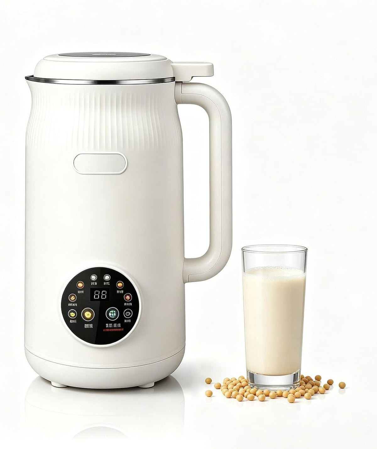 Ogrzewane maszyny do mieszania i zupy Knupis – 1600 ml, 21,5 cm, 48 dB, Brązowy – stal nierdzewna, samoczyszczenie, Maszyna do mleka, licznik czasu