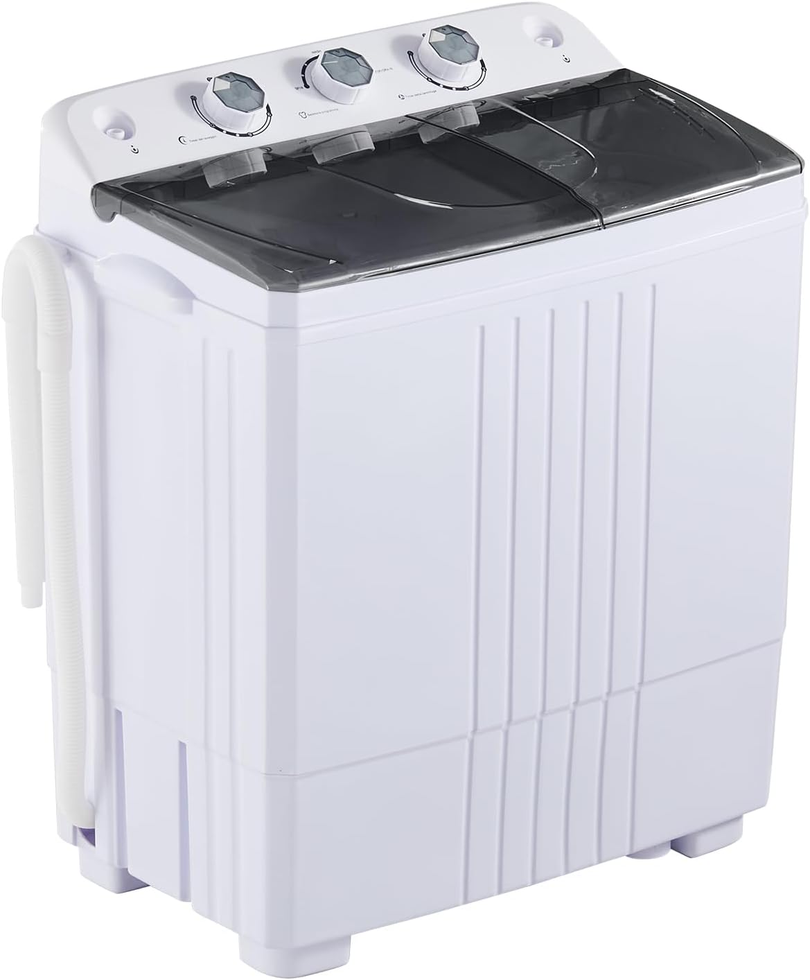Pralka, 6 kg, 260 W – Biały, przenośny, licznik, 5 kg + suszarka 1 – akademików, Doublevet o łącznej pojemności 6 kg