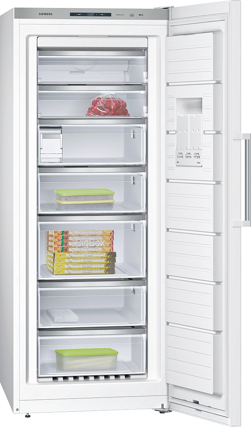 SIEMENS Zamrażarka, GS54NAW42, 70x78x176 cm – 22 kg, 323 l, Biały, oświetlenie LED – GS54NAW42 22 kg, stojąco, 25h czas pracy