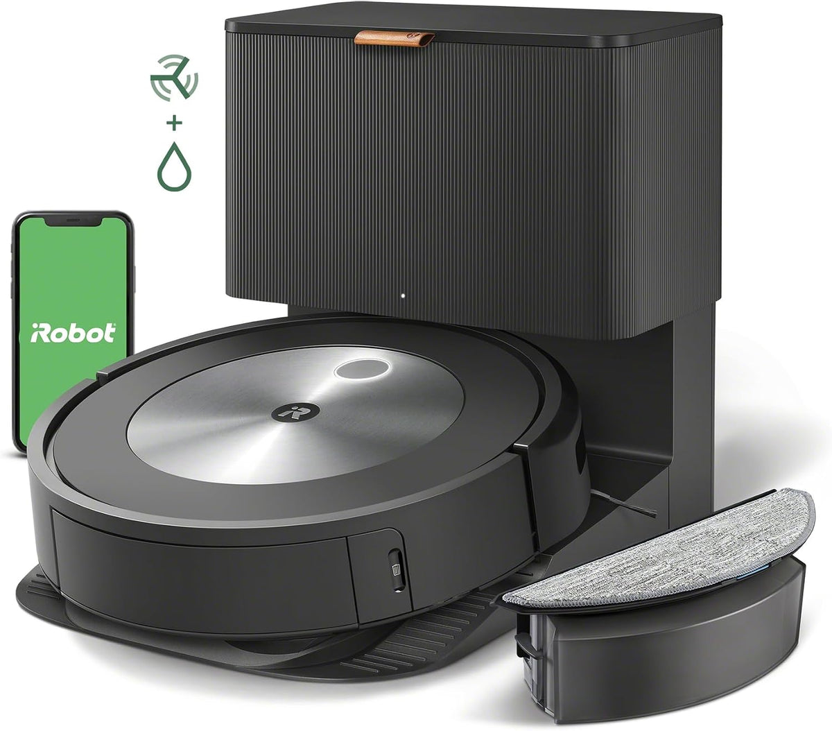 Odkurzacz iRobot – Czarny/Srebrny, Roomba Combo j5 automatyczny Worek na kurz Czarny