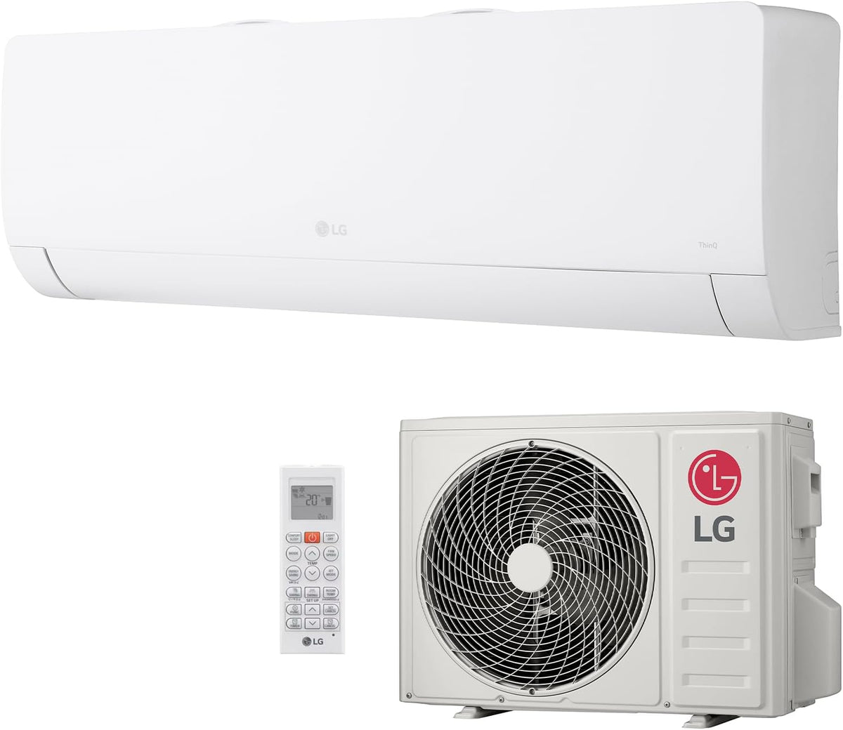 LG Klimatyzator – WZ09, 9000 Btu, 2,5 kW, 520 g – Biały, Wi-Fi, split, System 9000 Btu z pompą ciepła – SNU1 + AWU, Zintegrowane WiFi