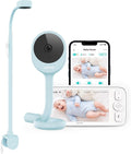 NETVUE Monitory wideo, 1080P, 4 W, Niebieski – Wi-Fi, praca bezprzewodowa, 1080P 5000 mAh Babyphone, Wsparcie – Monitor wideo dla dzieci