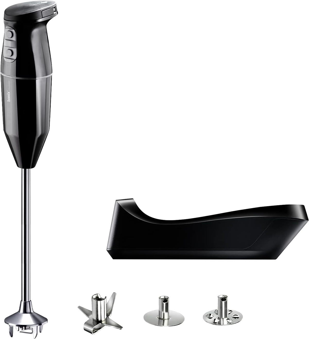 bamix Mikser, 250 W, Srebrny / Czarny, stal nierdzewna – praca bezprzewodowa, blender ręczny, 3 prędkości, czarny