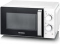 Kuchenka mikrofalowa SEVERIN – 24,5 cm, 700 W, Biały/Czarny, Pojedyncza – Analogowa Do Podgrzewania i Rozmrażania