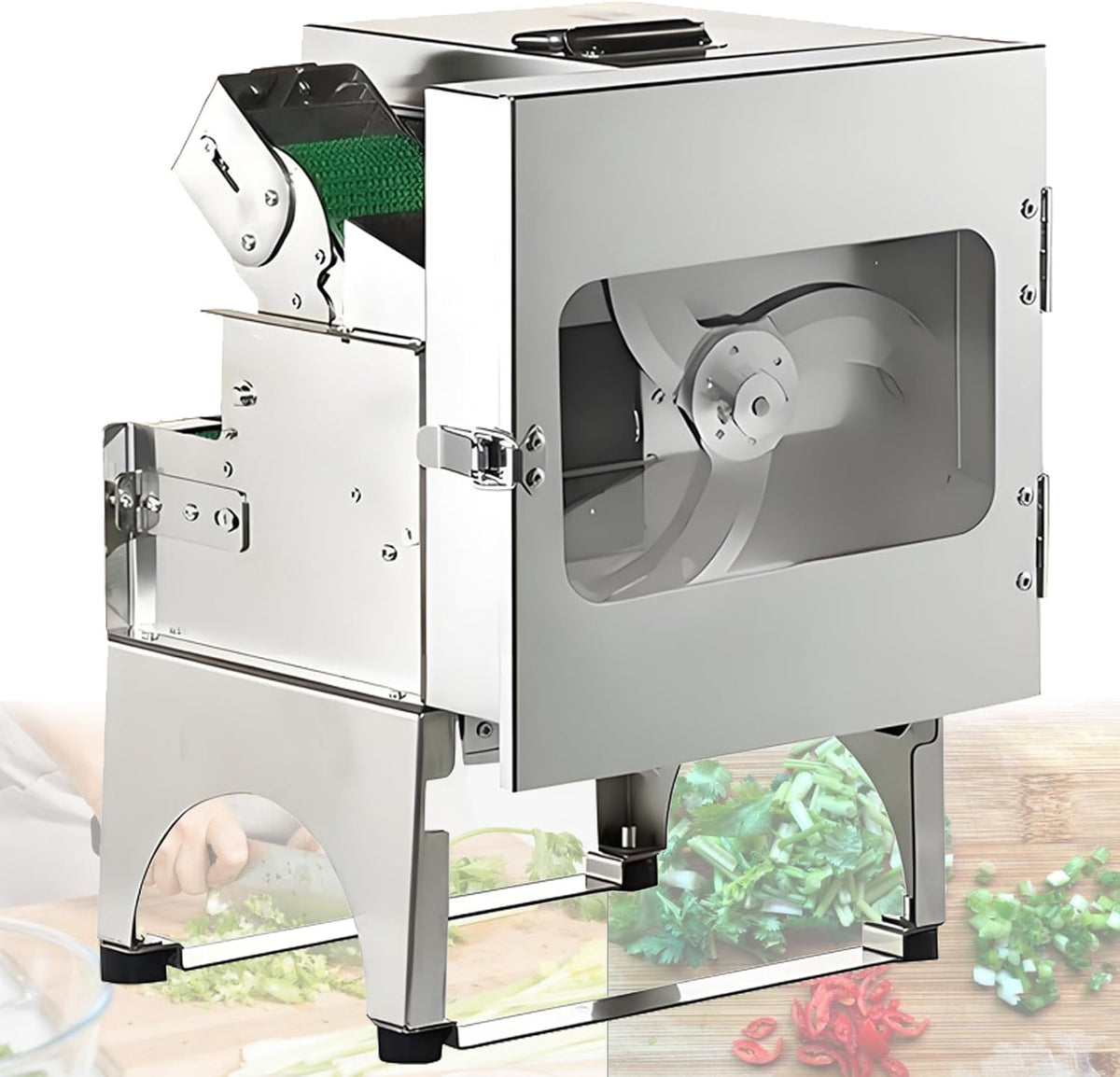 VFMVOYNZ Krajalnica, 300 W, 200 kg, 35 mm – Czarny, maszyna do cięcia, do jedzenia, profesjonalny