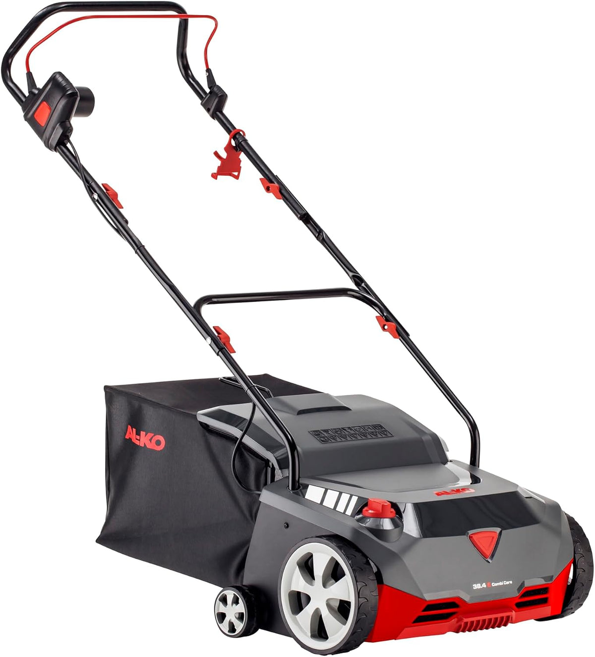 AL-KO Wertykulatory, 1400 W – 38 cm, 14 kg, Czarny/Szary/Czerwony, Elektryczny wertykulator 38.4 E Combi Care – moc silnika 1400 W