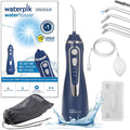 Nawadniane i napędzane wodorem Waterpik, Niebieski – praca bezprzewodowa, Advanced, 4 wskazówki zawarte, Hydropuls dentystyczny