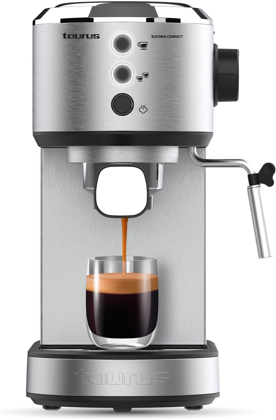 Ekspres do kawy TAURUS – 1350 W, 1 l, 20 bar, Czarny / Srebrny – Maszyna Espresso, Orientalny, Filtr, Elektryczna
