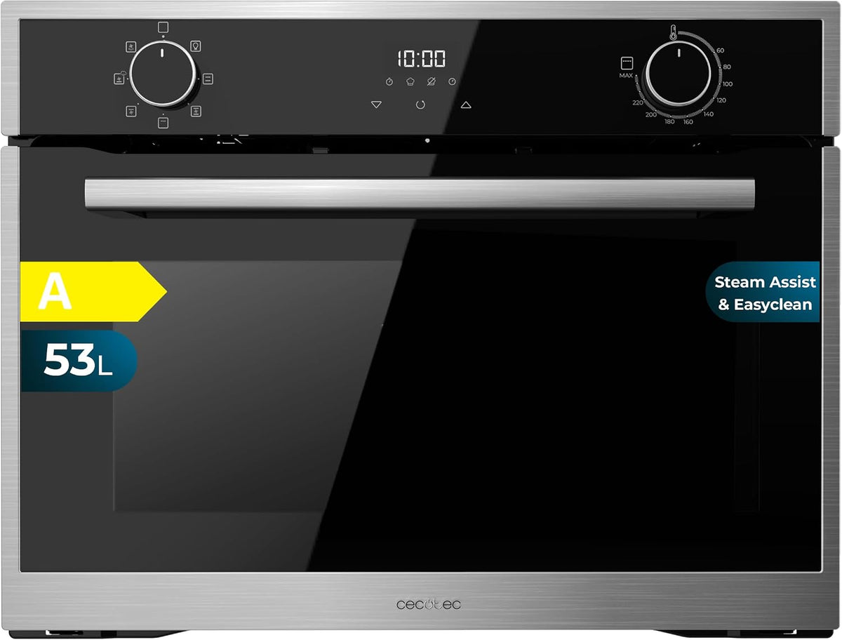 Cecotec Grill, M224500, 45 cm – 53 l, 2600 W, Czarny / Srebrny, piekarnik do zabudowy – Bolero Hexa M224500 Piekarnik elektryczny, 7 programów