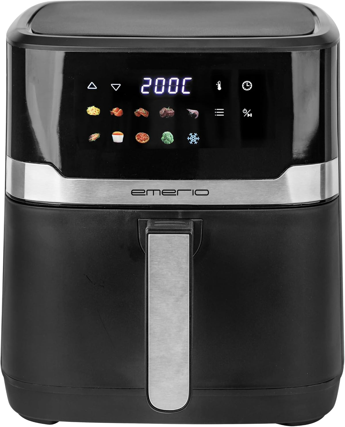 Frytkownica beztłuszczowa emerio – air fryer, AF-132658.3, Czarny, Grzejnik elektryczny – 10 programów, dotyk, zegar, Cool dotykowy AF-132658.3