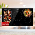 Płyta indukcyjna KLARSTEIN, kuchenka indukcyjna – 9000 W, 18 x 18 cm, Czarny, płyta grzewcza – 5 palników, stół indukcyjny do gotowania, dotyk