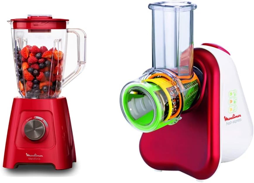 Blender Moulinex, 2 l – 600 W, Czarny, 3 w 1, kielichowy – Express3, 200 W, 2 prędkości + funkcja pulsu, Całkowita pojemność 2 l