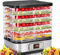 Suszarka do żywności COOCHEER – 400 W, 30 x 32 x 7 cm, Czarny, stal nierdzewna – 400 W Dehydrat żywności 8 Płyty