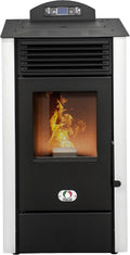 Ogrzewanie granulowane STUFE A PELLET ITALIA – 8 kW, 70 m, Biały, Naczynie do gotowania – STUFE 20H, A PELLET WŁOCHY Kalifornia 8 KW