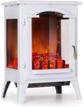 Kominek elektryczny Klarstein, grzejnik elektryczny – 2000 W, 30 m, 240 V, Biały – zabezpieczenie przed przegrzaniem, Graz z efektem płomienia