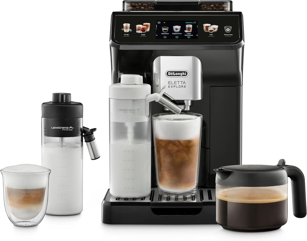 De'Longhi Ekspres do kawy, 1450 W – Czarny, Eletta Explore, 1450W None